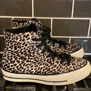 Chuck Taylor Converse Animal Print High Tops. 36